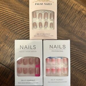 3 Sets of Press-On Nails